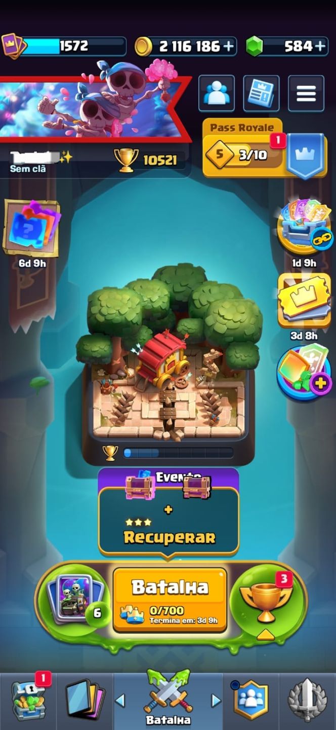 Conta de Clash Royale com 10500 troféus