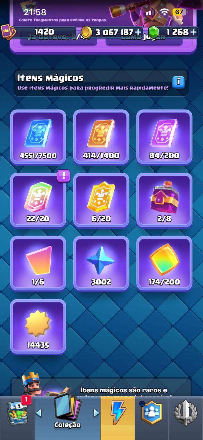 Conta de clash 13.800K