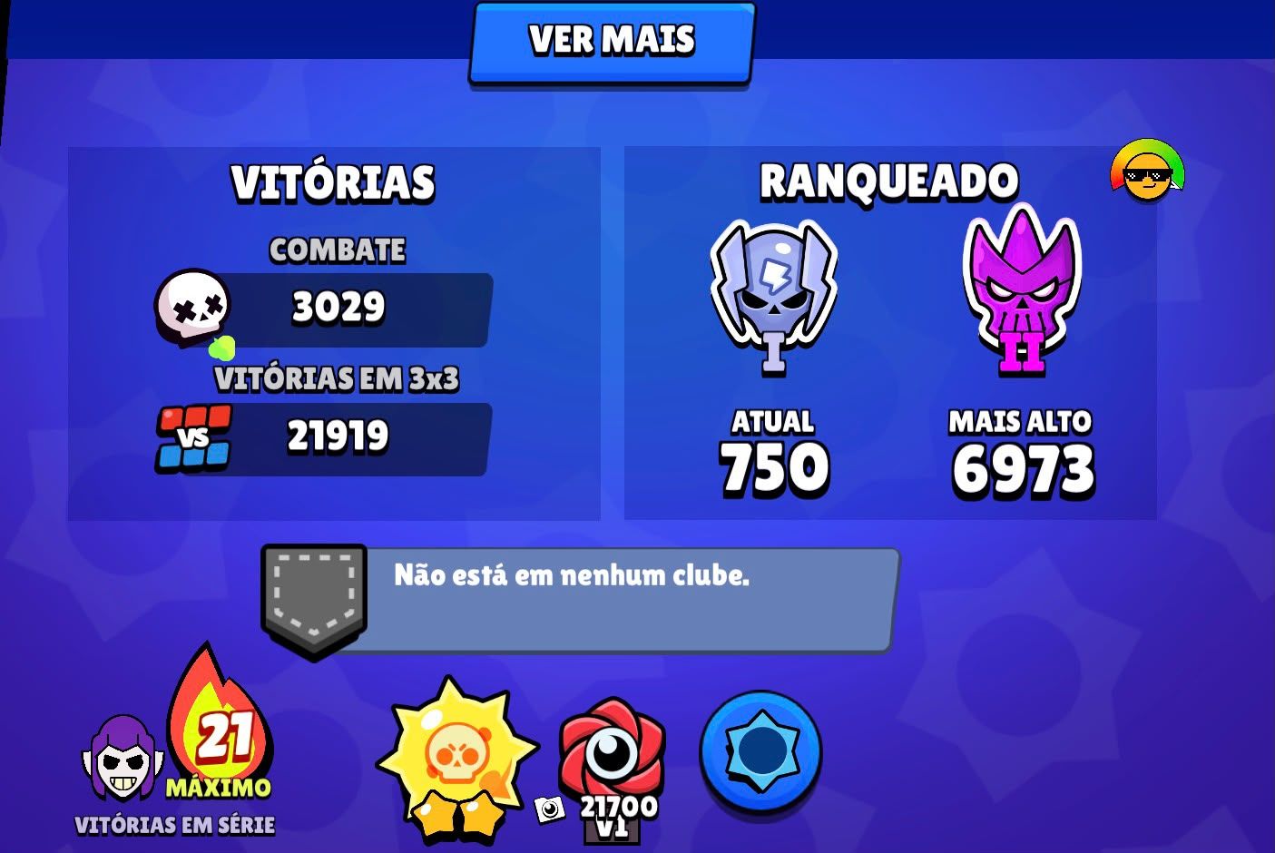 CONTA BRAWL STARS 65K TROFÉUS | 324 SKINS | 96 BRAWLERS | 6 PRESTÍGIOS | SKINS