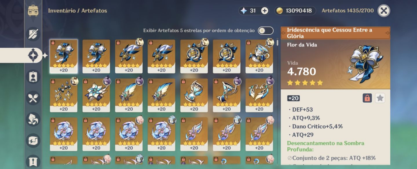 Conta Genshin Endgame + Star rail