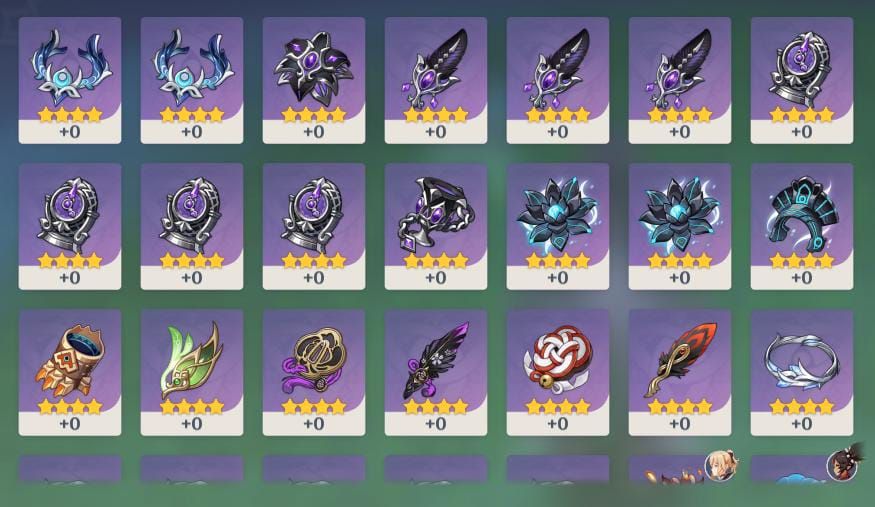 Conta de genshin rank 45, com 10 personagens t5