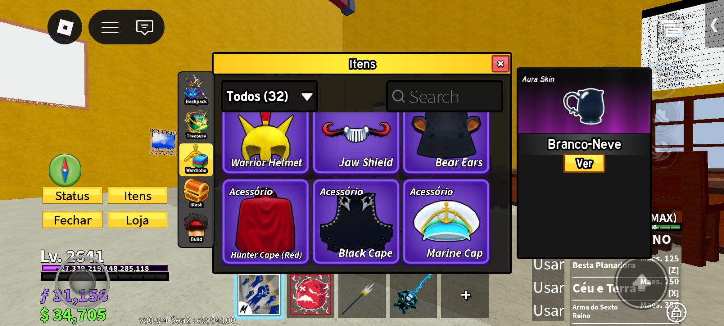 Conta de Roblox com itens pra pvp