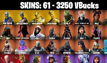 CONTA FORTNITE com Blue Squire | Royale Knight | Gold Midas e 61 SKINS