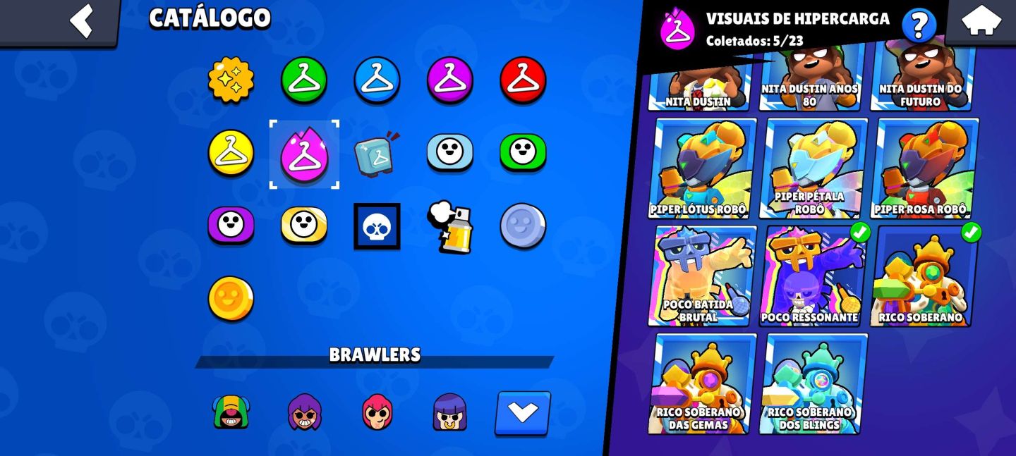 Conta Brawl Stars super rara com skins exclusivas