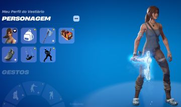 CONTA FORTNITE COM MACHADO LEVIATA, LARA CROFT, MIDAS, PASSES ANTIGOS...
