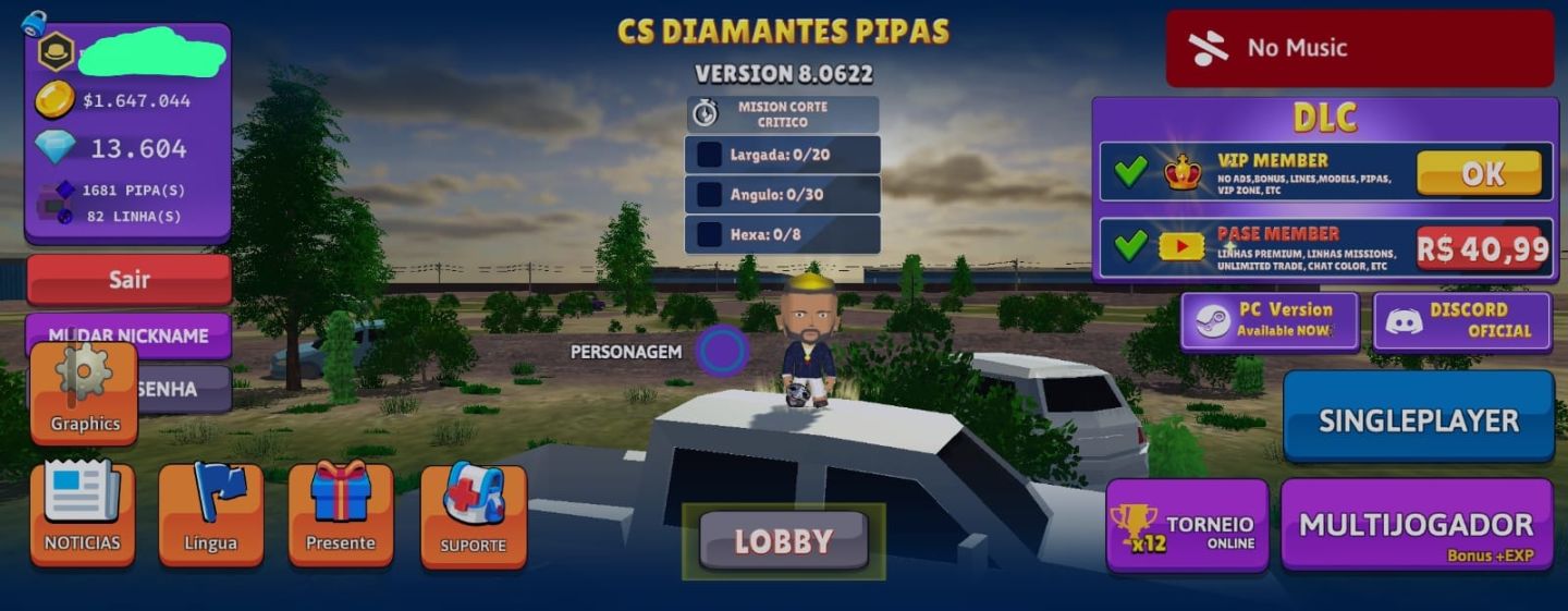Conta CS DIAMANTE PIPAS