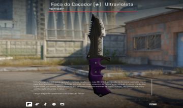 Faca Huntsman Knife Ultraviolet Field Tested , Faca CS2 | Counter Striker 2