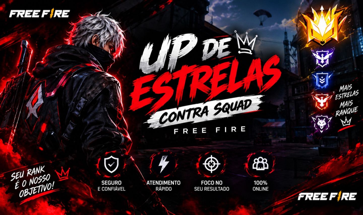 UP de Estrelas CS Free Fire | Boost de Rank