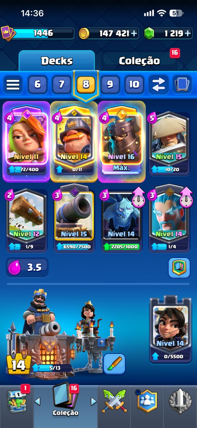 Promova Conta Clash Royale 9000 Troféus