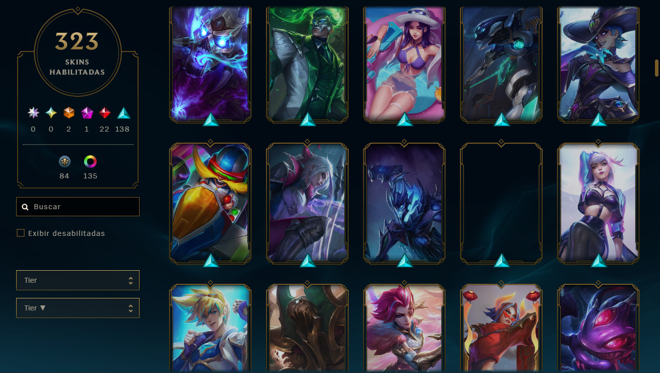 Conta LoL 2013 | ALL CHAMPS | 323 Skins (2 Ultimate) | 136 Cromas + valorant