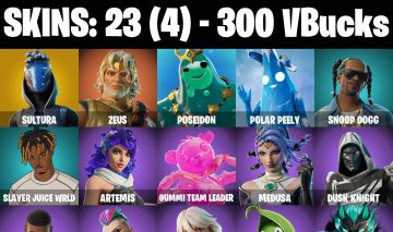CONTA FORTNITE COM 23 SKINS SULTURA/ZEUS/SNOOP DOGG/RUST/FELINA/FOX FIRE/