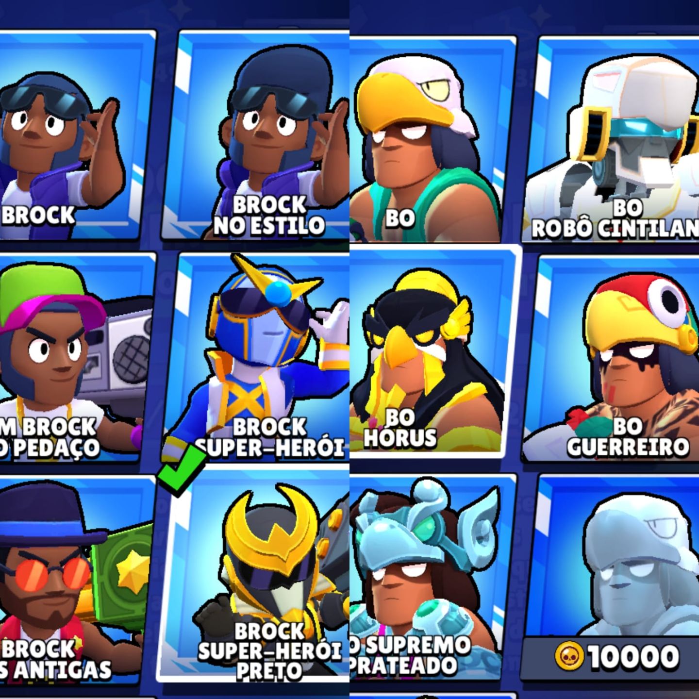 Conta Brawl Stars - 32.679 Troféus | 80/104 Brawlers | 109 Skins | 9 Hipercargas