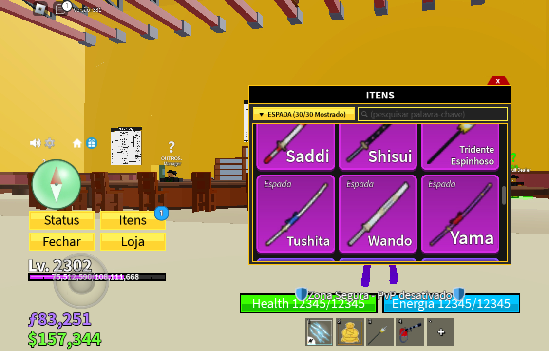 CONTA ROBLOX MUITO FORTE NO BLOX FRUIT ⚡ COM PASSES⚡ SO AQUI