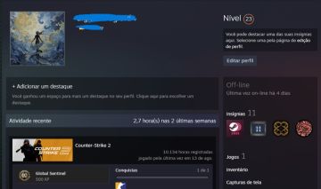 Conta Steam CS2 PRIME com medalha 2015 rosa rara + email + gamersclub