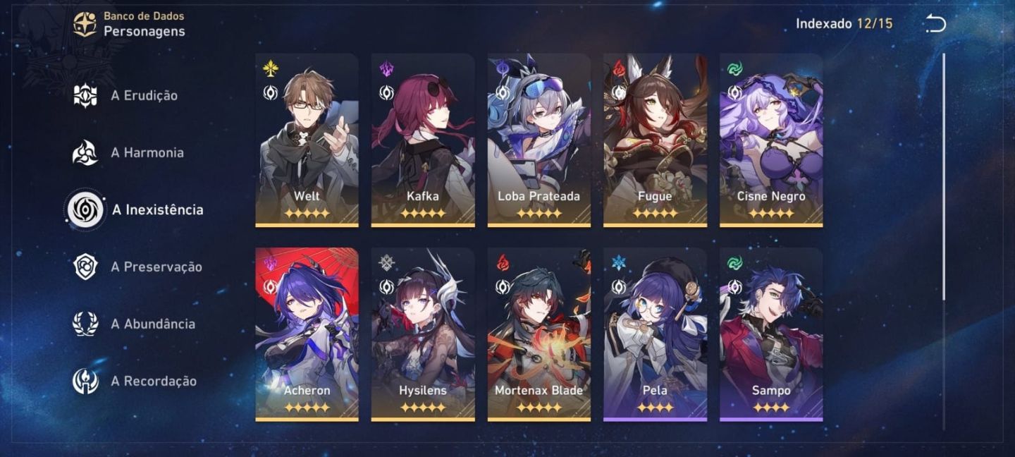 Conta AR70 end game, personagens t5 buildados