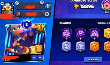 Conta brawl stars 18k troféu mais de 50skins
