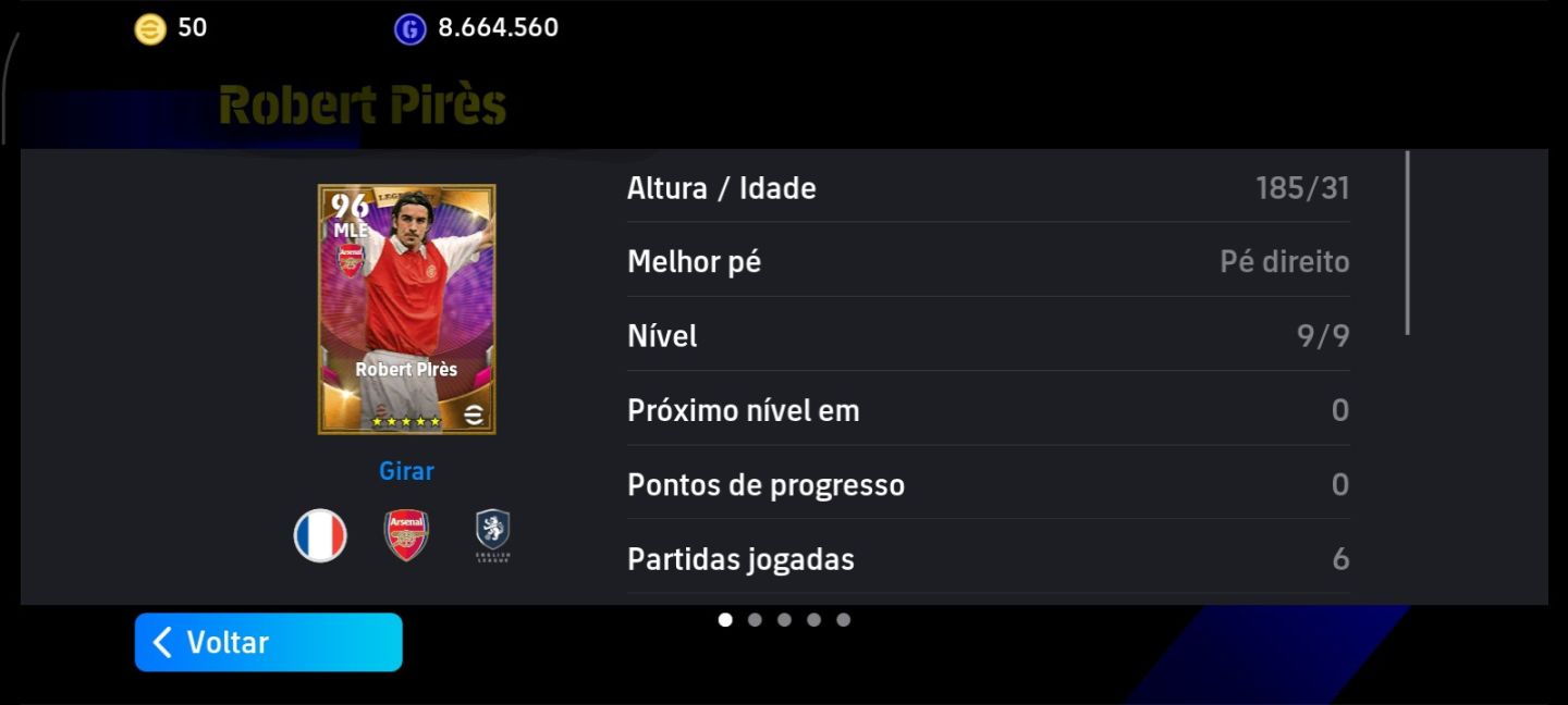 Conta antiga de efootball com salah+mbappe PSG+neymar