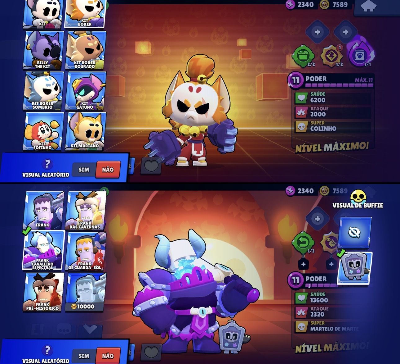 CONTA DE BRAW STARS 26k COM PRESTÍGIOS E SKINS RARAS + CLASH ROYAL 5,5k DE TROFÉ
