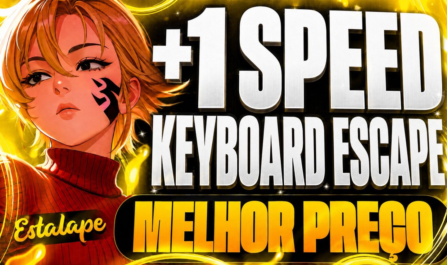 +1 SPEED KEYBOARD ESCAPE/+1 TECLADO DE FUGA DE VELOCIDADE - ITEM COM PREÇO BAIXO