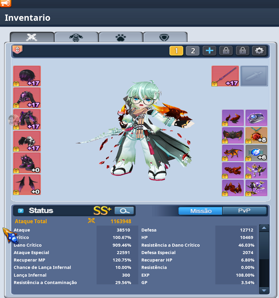 GrandChase CONTA END-GAME 8 CHARS 1KK+