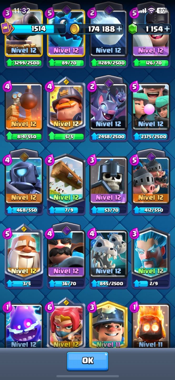 Clash Royale, Conta NIVEL 15 com todas as cartas