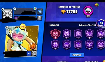 CONTA BRAWL STARS (103 BRAWLERS) 77.000 TROFÉUS + CONTA CLASH ROYALE 7k