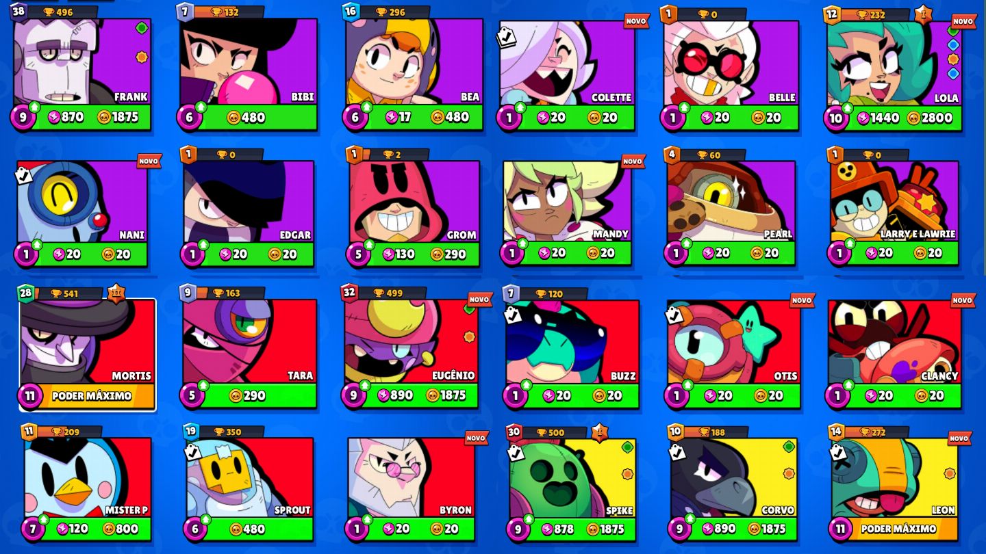 CONTA DE BRAWL STARS ANTIGA DE 2018