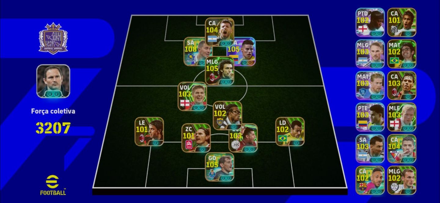 CONTA EFOOTBALL RARA! HAZARD NOVO LISO + JAMES BLITZ + PIRLO PRIME E+++++!