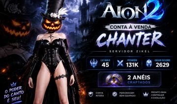 AION 2 | CONTA CHANTER LVL 45 | 131K POWER | 2629 GS | 2 ANÉIS CRAFTADOS | ZIKEL