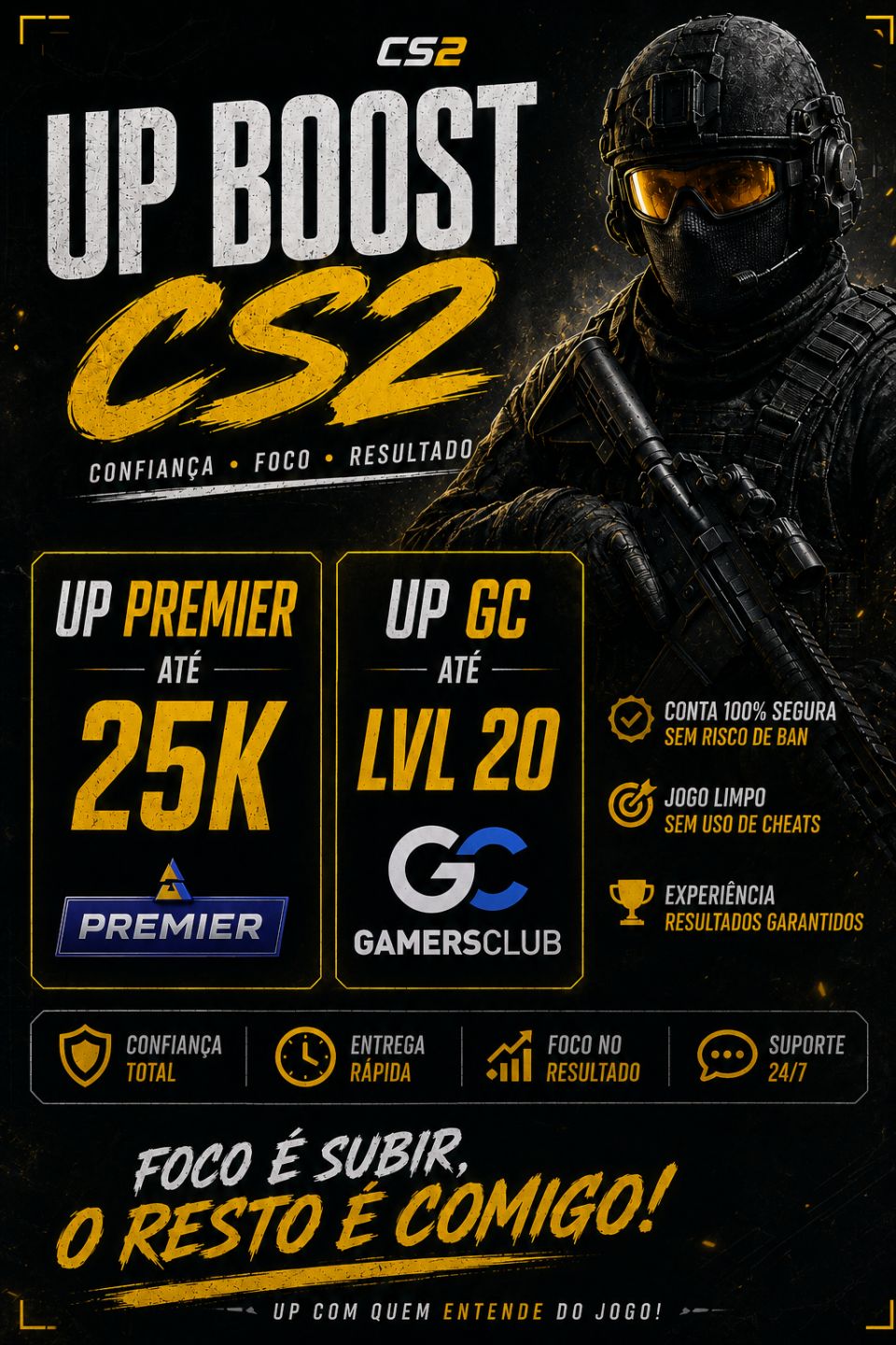 ELOBOOST COUNTER STRIKE - 2 / ELOJOB CS2 / BOOST RANK GC e ESPECIAL