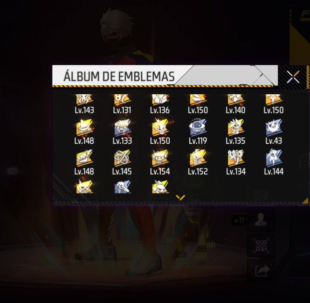 CONTA GEMADA COMPLETA FF | DINO ANJO + SOMBRA ROXA + SOMBRA MARINHA + 2 PUNHOS