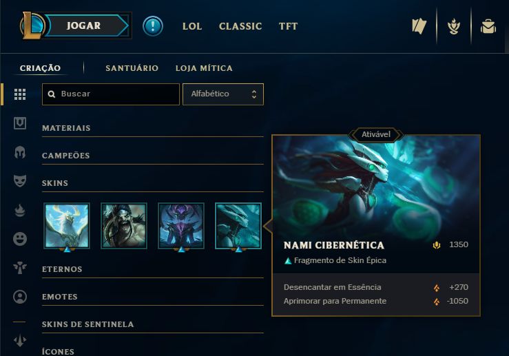 SKIN SWAIN ROSA DE CRISTAL + [ CONTA MAIN SUPORTE ] + [ TROCA NICK ]