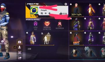 Conta de free fire antiga e gemada