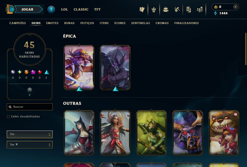 Conta LoL Smurf | Nível 43 | 45 Skins | Lux Soul Fighter | MMR Zerado | Full Ace