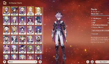 GENSHIN IMPACT AR 55 NICOLE + ARMA, DURIN +ARMA E GARANTIDO