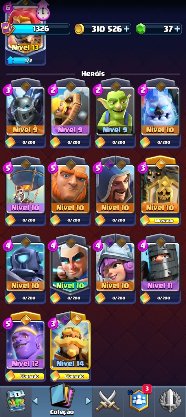 Conta de Clash Royale com pass royale