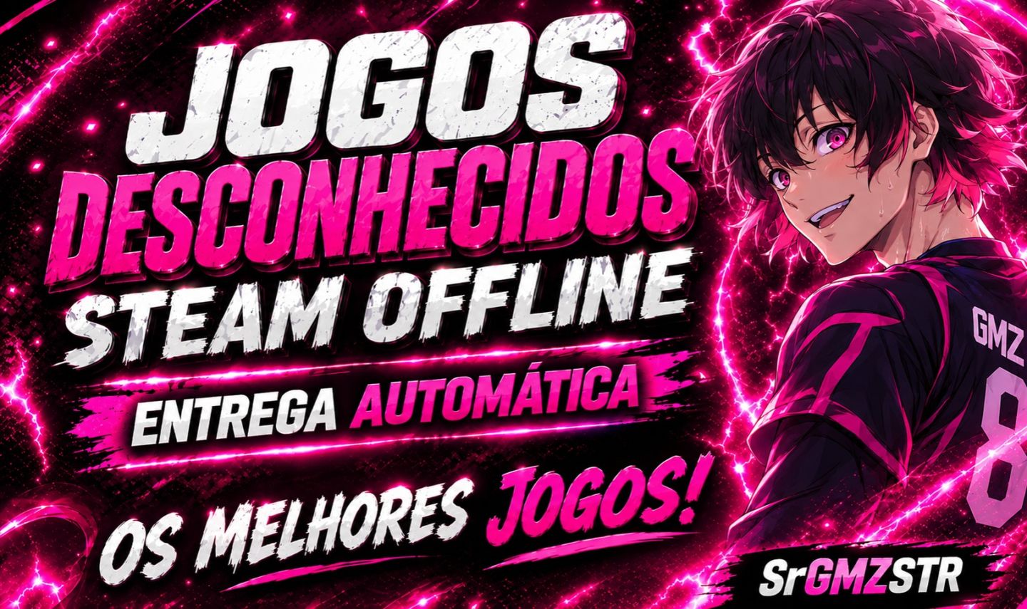 CONTAS STEAM OFFLINE - JOGOS DESCONHECIDOS - ENTREGA AUTOMÁTICA! - MELHOR PREÇO!