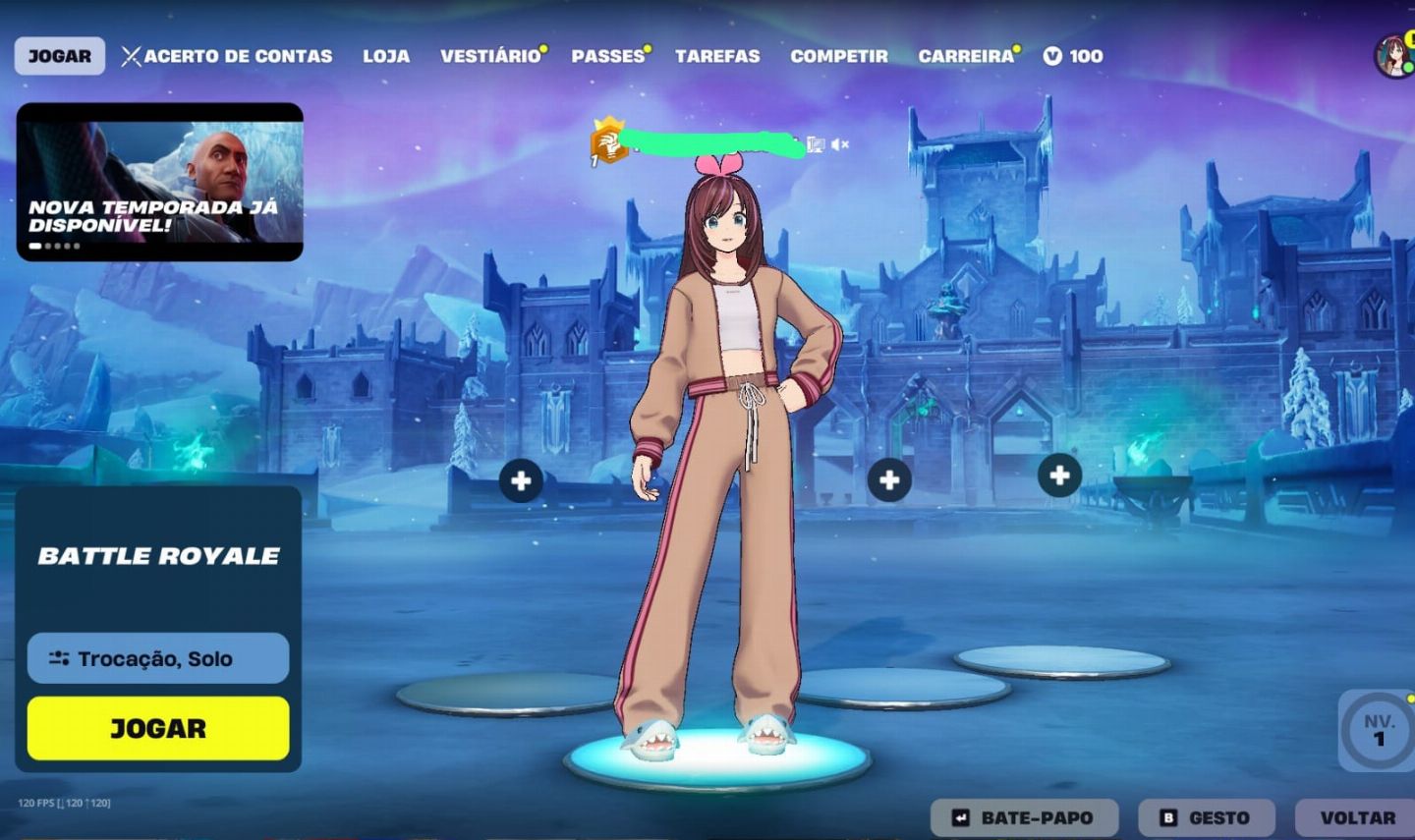 Conta Fortnite com umas skin, vários passes (muitas skins de anime)