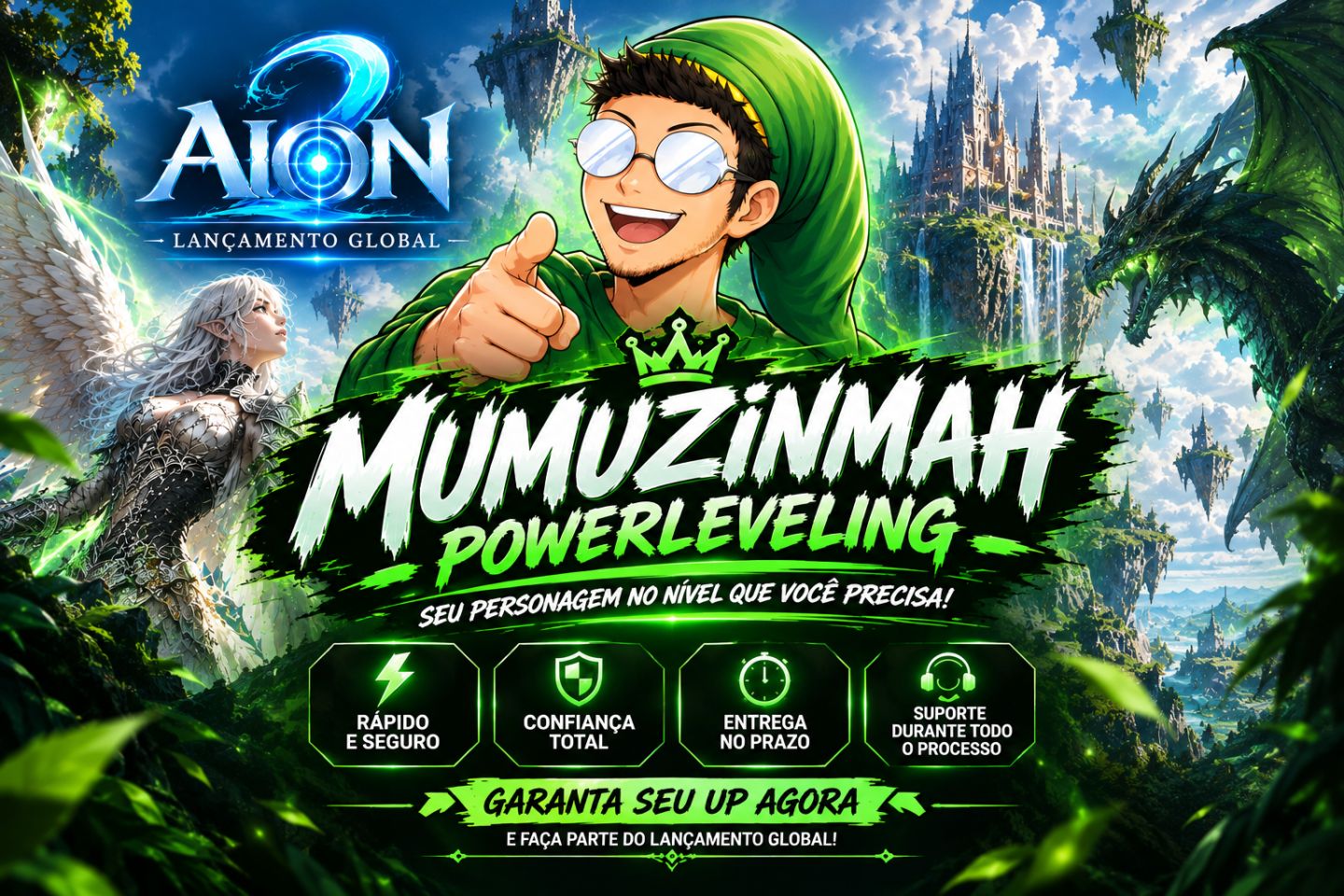 AION 2 GLOBAL | POWERLEVELING DO 1 AO 45 | APENAS 2 VAGAS POR DIA!
