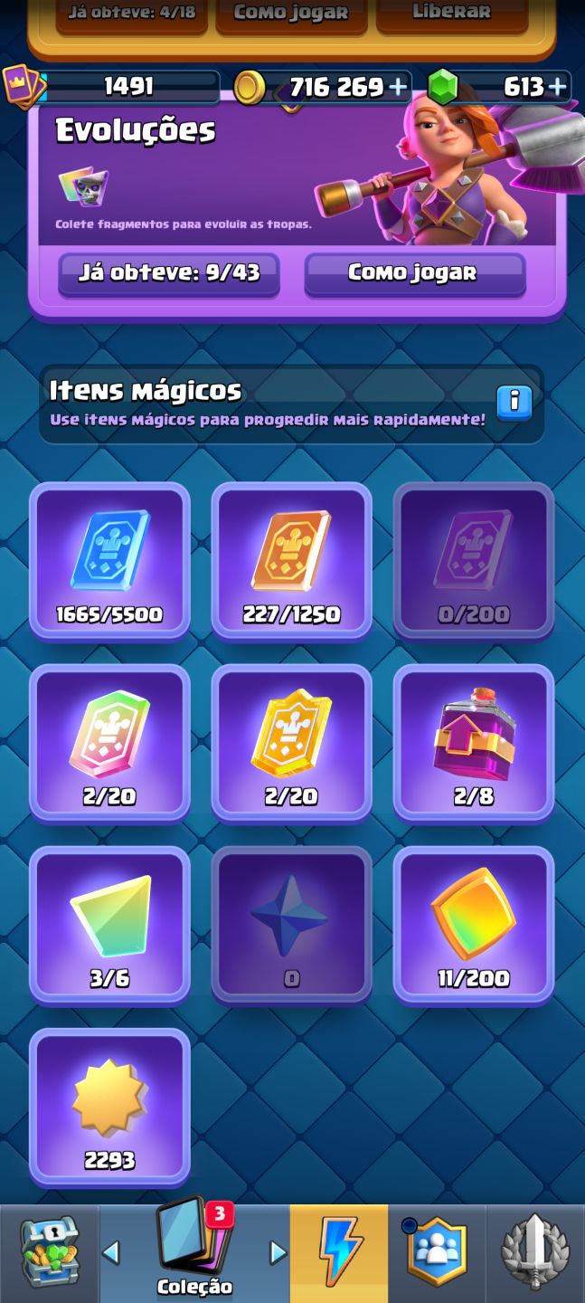 CONTA DE CLASH ROYALE