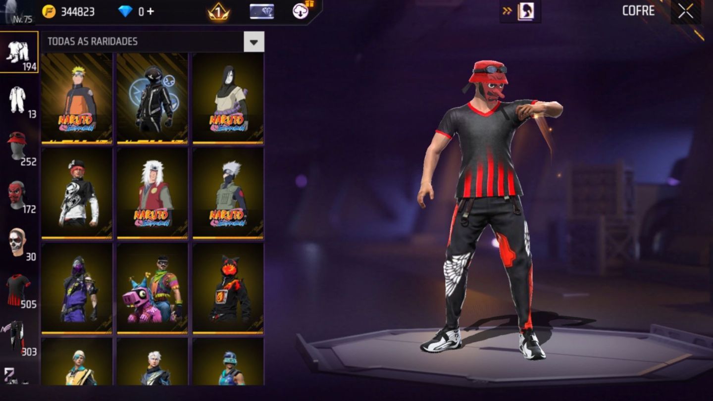 Conta de Free Fire para venda, interessados chamar no chat.