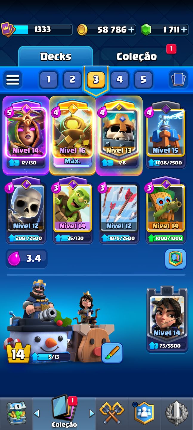 Conta de Clash royale ideal para subir arena