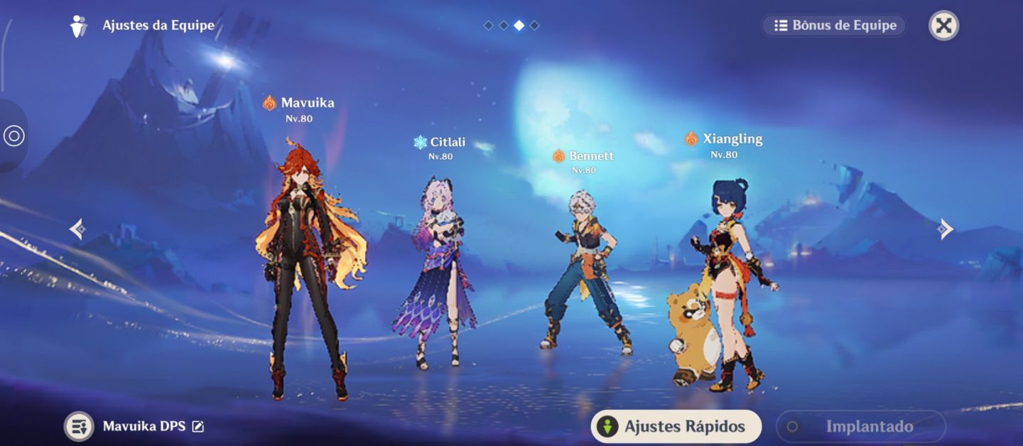 Conta Genshin AR 55 | Raiden 90 (C1) + Engulfing R1 + Mavuika 80 | Times Prontos