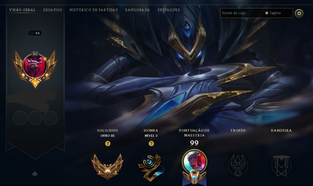 Conta Full Acesso Mono Khazix Lvl 44 Gold 3 48% Wr | 4 skins boas