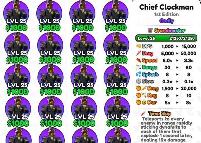 Toilet Skibidi Tower Defense (unidades)