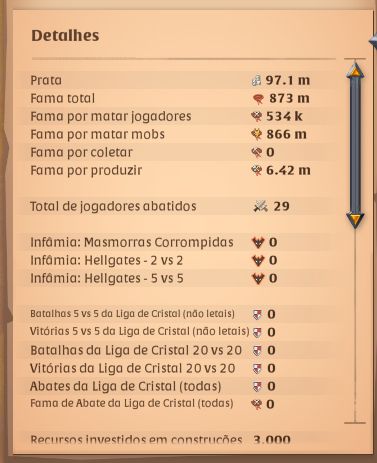 Conta Albion Online 873M Fama