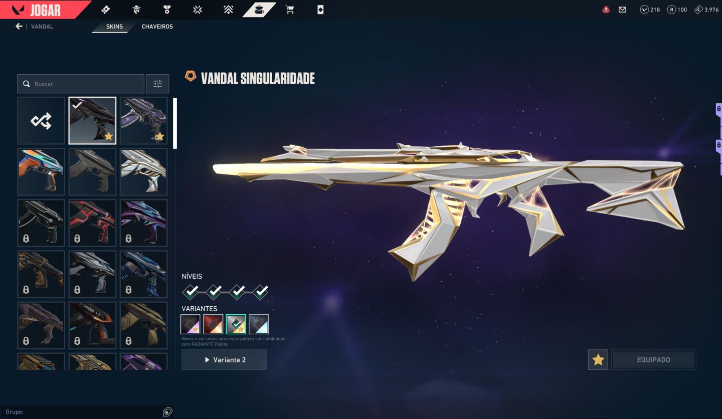 CONTA VALORANT COM SKINS RARAS | Vandal Singularidade + Phantom Reconhecimento