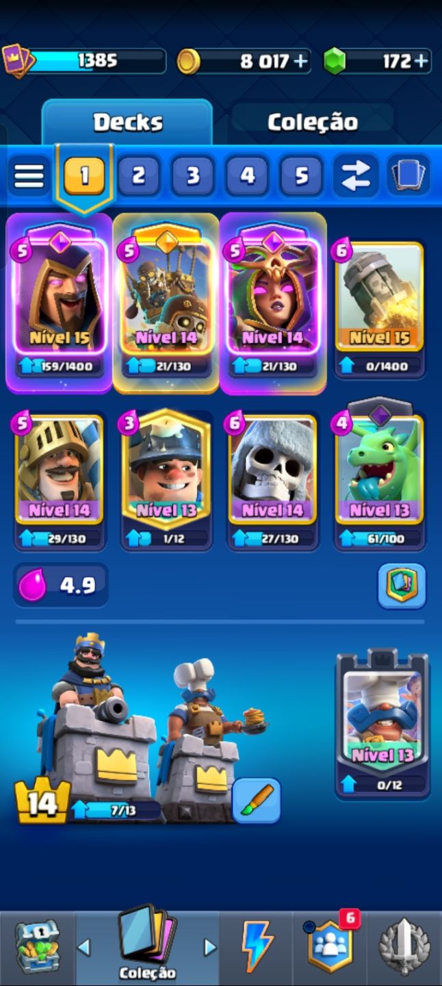 CONTA CLASH ROYALE END-GAME | 9500+ TROFÉUS (ARENA LENDÁRIA) | REI 14