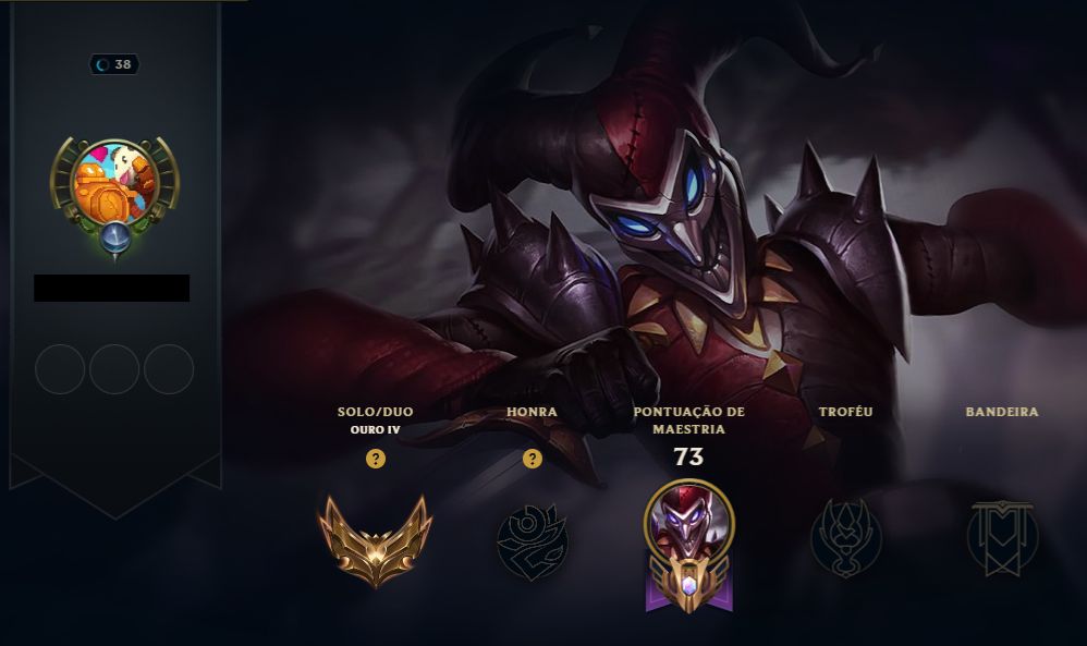 CONTA DE LOL UPADA A MÃO | LEVEL 38 | FULL ACESSO | OURO IV | MMR ALTO