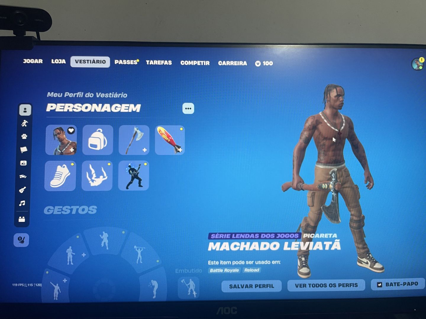 CONTA RARA: TRAVIS SCOTT + KRATOS + MIDAS +MACHADO DOCE+FULL ACESSO